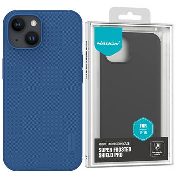 Wzmocnione etui Nillkin Super Frosted Shield Pro do iPhone 15 - niebieskie