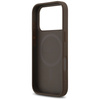Etui Guess 4G Printed Stripes MagSafe do iPhone 17 Pro brązowy
