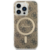 Etui Guess GUHMP14LH4STW na iPhone 14 Pro - brązowe 4G MagSafe