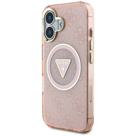 GUESS ETUI TPU POKROWIEC DO IPHONE 16 DO MAGSAFE ZIARNISTY METAL GLITTER