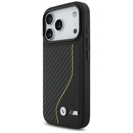 BMW ETUI M CARBON LINE LOGO DO IPHONE 17 PRO MAGSAFE OCHRONA Z WĘGLOWYM