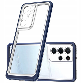 HURTEL POKROWIEC CLEAR 3IN1 DO SAMSUNG GALAXY S23 ULTRA Z RAMKĄ SILIKONOWY