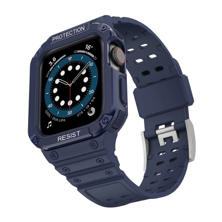 HURTEL PROTECT STRAP BAND OPASKA Z ETUI DO APPLE WATCH 7 6 5 4 3 2 SE 45 44