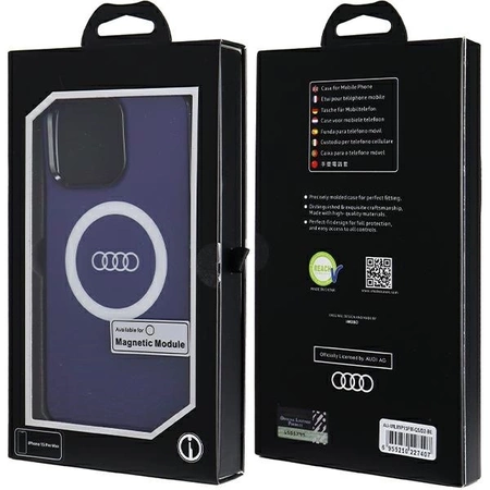Etui Audi IML Big Logo MagSafe na iPhone 15 Pro Max - niebieskie