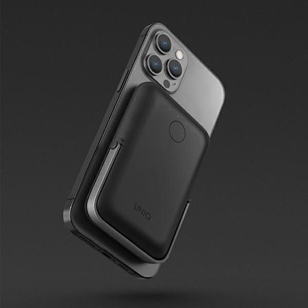 UNIQ Powerbank Hoveo 5000mAh USB-C 20W PD Fast charge Wireless Magnetic szary/charcoal grey