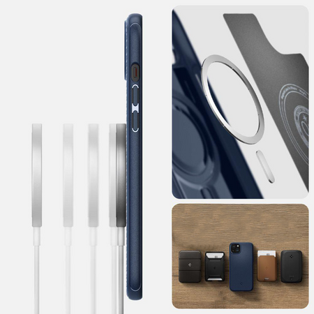 Spigen Mag Armor MagSafe, navy blue - iPhone 15 Plus