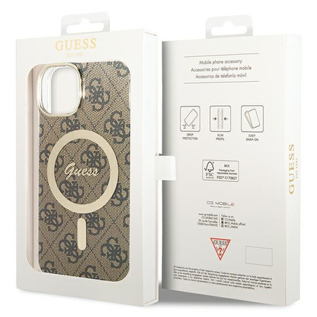 Guess GUHMP13MH4STW iPhone 13 / 14 / 156.1 brązowy/brown hardcase 4G MagSafe