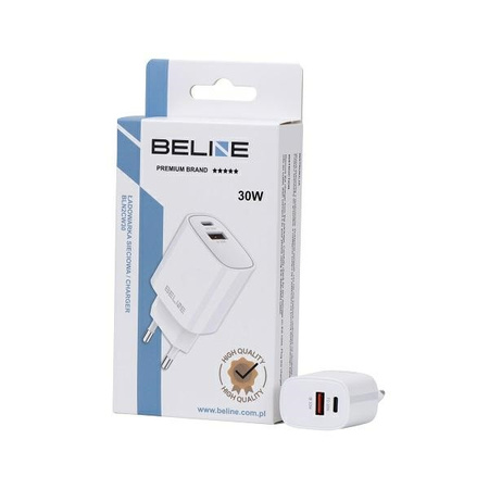 BELINE ŁADOWARKA 30W PD 3.0 QC 3.0 DO TELEFONÓW Z DUŻĄ MOCĄ ŁADOWANIA USB-C