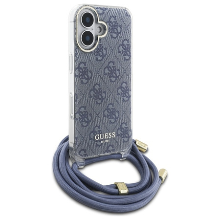 GUESS ETUI HARDCASE CROSSBODY CORD 4G DO IPHONE 16 6.1 Z DEKORACJĄ