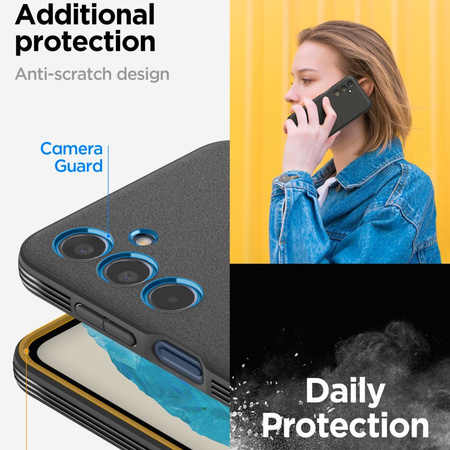 SPIGEN ETUI ESSENTIAL SANDBLAST DO GALAXY M35 5G WYSOKA OCHRONA MATTE BLACK