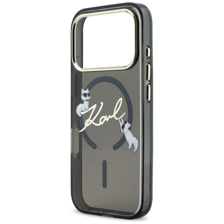 Etui Karl Lagerfeld IML Choupettes Karl Script Logo MagSafe do iPhone 17 Pro czarny