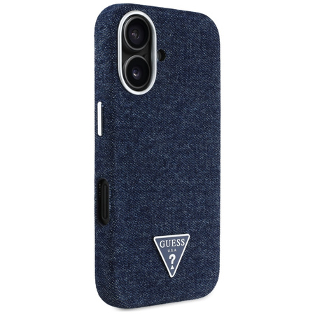 GUESS ETUI CASE TPU DO IPHONE 16 DO MAGSAFE DENIM TRIANGLE LOGO MAGNETYCZNE