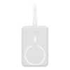 Powerbank Baseus Magnetic Mini MagSafe 10000mAh 20W z wbudowanym kablem Lightning - biały + kabel Baseus Simple Series USB-C - USB-C 60W 0.3m