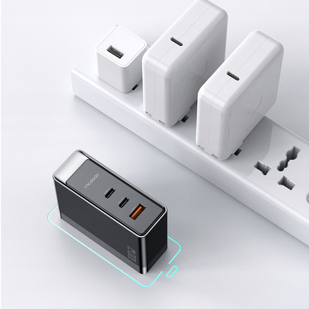 £adowarka do telefonu, do laptopa, GAN, Szybka, USB-C PD, USB-A, QC, 100W, Uniwersalna, Mcdodo