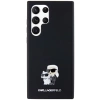 Etui Karl Lagerfeld Silicone Karl&Choupette Metal Pin na Samsung Galaxy S23 Ultra - czarne