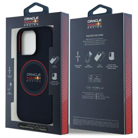 Red Bull RBHMP16X24SIILVR iPhone 16 Pro Max 6.9 hardcase granatowy/navy Silicone Red Ring MagSafe
