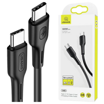 USAMS KABEL U43 USB-C NA USB-C 100W DO TELEFONÓW 5A 1.2M SZYBKIE ŁADOWANIE