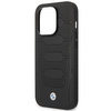 Etui BMW BMHMP14X22RPSK na iPhone 14 Pro Max - czarne Leather Seats Pattern MagSafe