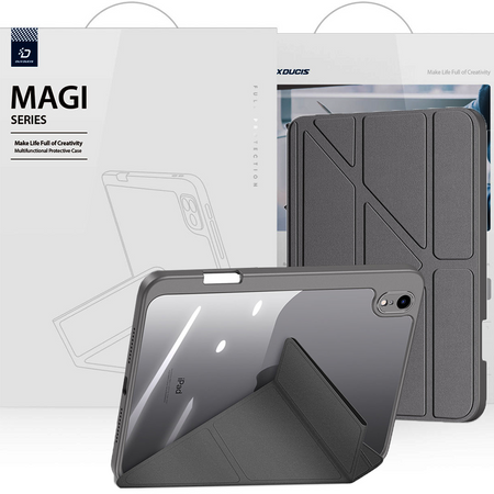 Dux Ducis Magi etui do iPad mini 2021 pokrowiec smart cover z podstawką i schowkiem na Apple Pencil szary