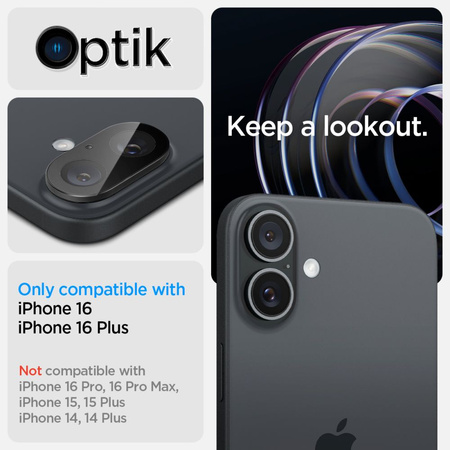 SPIGEN OSŁONA APARATU SZKŁO HARTOWANE DO IPHONE 16 16 PLUS PROTECTOR 2-PACK