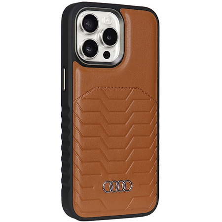 AUDI SYNTHETIC LEATHER DO MAGSAFE CASE DO IPHONE 15 PRO MAX 6.7 POKROWIEC