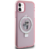 KARL LAGERFELD ETUI HARDCASE DO IPHONE 11 Xr 6.1 RÓŻOWY RING STAND