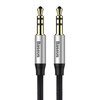 Baseus Yiven M30 kabel audio stereo AUX 3,5 mm męski mini jack 1m srebrno-czarny (CAM30-BS1)