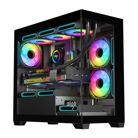 DARKFLASH C218M OBUDAWA DO PC Z 6 WENTYLATORAMI ARGB I SZKLANĄ OSŁONĄ