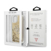 GUESS POKROWIEC HARDCASE DO IPHONE 11 6,1 XR ZŁOTY 4G BIG LIQUID GLITTER