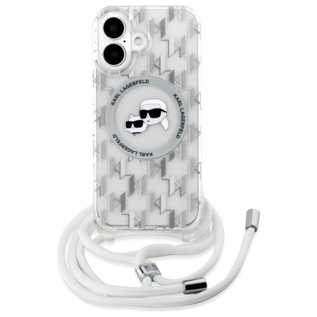 KARL LAGERFELD CASE DO IPHONE 16 6.1 DO MAGSAFE TRANSPARENT CROSSBODY