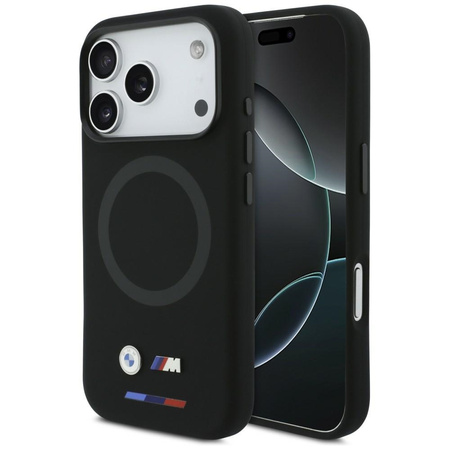 Etui BMW M Silicon Logo MagSafe do iPhone 17 Pro czarny