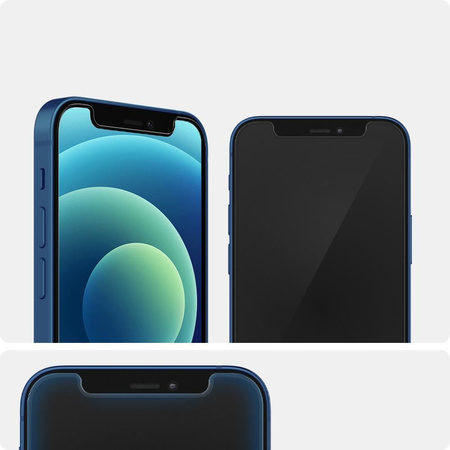 SPIGEN SZKŁO HARTOWANE GLAS.TR EZ FIT DO IPHONE 12 MINI 2-SZTUKI WZMOCNIONE