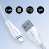 Joyroom kabel USB - micro USB 2.4A Surpass Series do szybkiego ładowania i transferu danych 2 m biały (S-UM018A11)