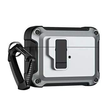 HURTEL ETUI PANCERNE PRO DO AIRPODS 4 Z KARABINKIEM OCHRONA PRZED UPADKIEM