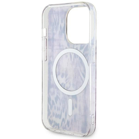 Etui Guess GUHMP14LHLEOPWP na iPhone 14 Pro - różowe Leopard MagSafe