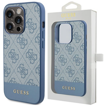 Etui Guess 4G Stripe Collection na iPhone 15 Pro Max - niebieskie