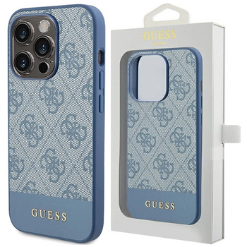 Etui Guess 4G Stripe Collection na iPhone 15 Pro - niebieskie