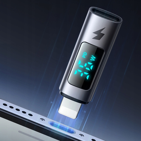 MCDODO ADAPTER PRZEJŚCIÓWKA USB-C USB TYP C DO LIGHTNING IPHONE 36W MIERNIK