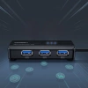 Adapter sieciowy Ugreen 20265 USB-A / RJ45 1000 Mbps HUB 3x USB 3.0 - czarny