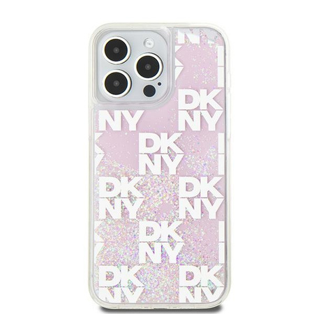 DKNY POKROWIEC HARDCASE LIQUID GLITTER DO IPHONE 15 PRO MAX 6.7 Z MULTILOGO