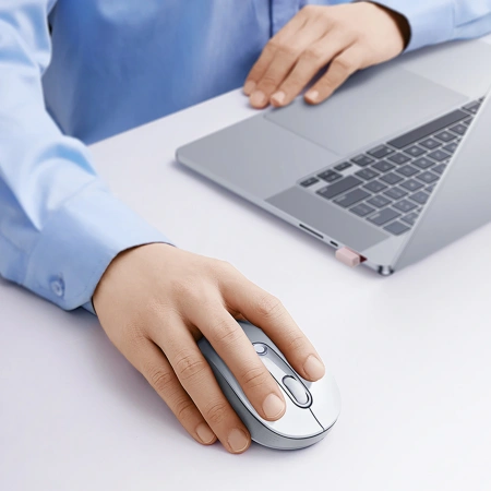 Mysz bezprzewodowa Baseus F02 ergonomiczna USB 2.4GHz - biała