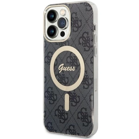 Etui Guess 4G MagSafe na iPhone 14 Pro Max - czarne