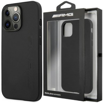 AMG AMHCP14LDOLBK iPhone 14 Pro 6,1" czarny/black hardcase Leather Hot Stamped
