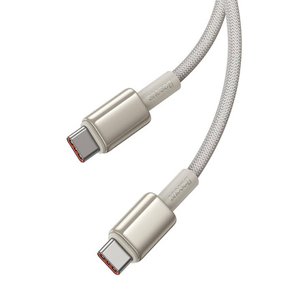 BASEUS KABEL USB-C DO USB-C 100W PD DO TELEFONÓW 1M ZŁOTY SZYBKIE ŁADOWANIE