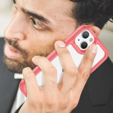 HURTEL ETUI OUTER SPACE DO IPHONE 14 PLUS SZTYWNY POKROWIEC Z ŻELOWĄ RAMKĄ