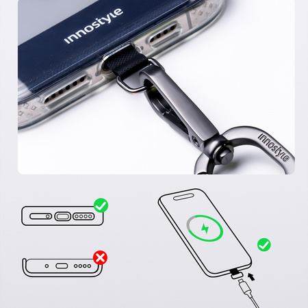 INNOSTYLE SMYCZ DO TELEFONU NA SZYJE WKŁADKA CROSSBODY MOCNA NIEBIESKA 6MM