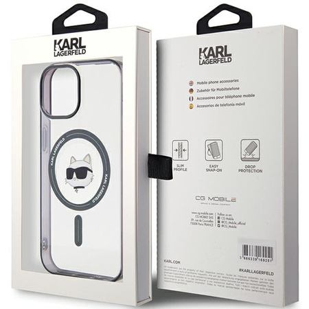 KARL LAGERFELD CASE HARDCASE DO IPHONE 15 14 13 6.1 CHOUPETTE HEAD