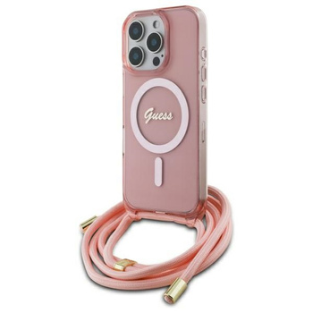 GUESS ETUI HARDCASE CROSSBODY CORD SCRIPT DO MAGSAFE DO IPHONE 16 PRO 6.3