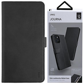 UNIQ etui book Journa iPhone 14 Plus 6,7" czarny/midnight black