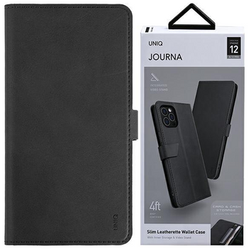 UNIQ etui book Journa iPhone 14 Pro 6,1" czarny/midnight black